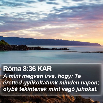 Róma 8:36 KAR Bible Verse Image