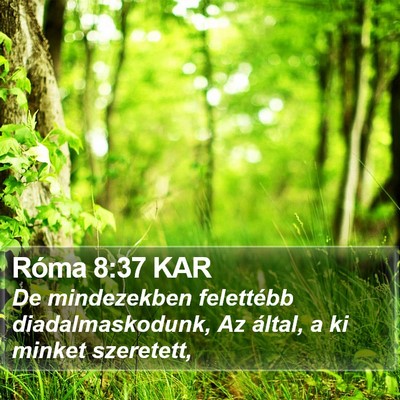 Róma 8:37 KAR Bible Verse Image