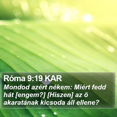 Róma 9:19 KAR Bible Verse Image