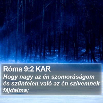 Róma 9:2 KAR Bible Verse Image
