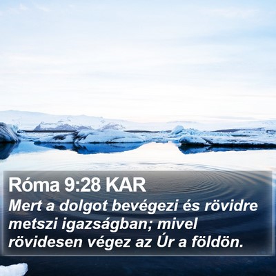 Róma 9:28 KAR Bible Verse Image