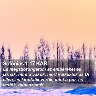 Sofóniás 1:17 KAR Bible Verse Image