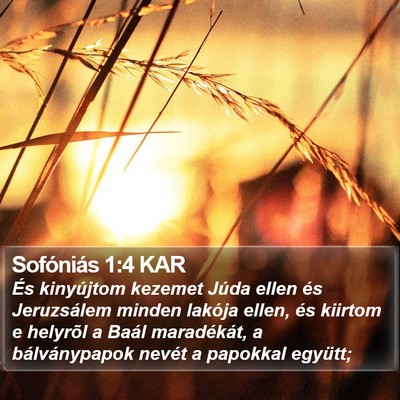 Sofóniás 1:4 KAR Bible Verse Image