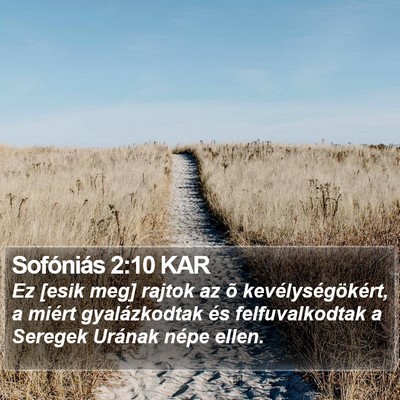 Sofóniás 2:10 KAR Bible Verse Image