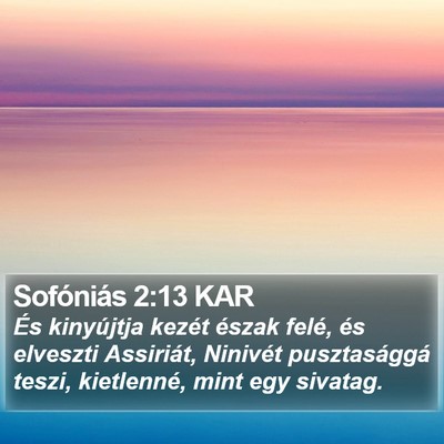 Sofóniás 2:13 KAR Bible Verse Image