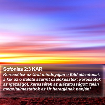 Sofóniás 2:3 KAR Bible Verse Image