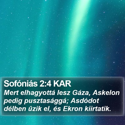 Sofóniás 2:4 KAR Bible Verse Image