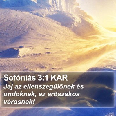 Sofóniás 3:1 KAR Bible Verse Image
