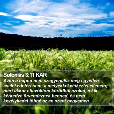 Sofóniás 3:11 KAR Bible Verse Image