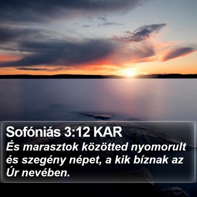 Sofóniás 3:12 KAR Bible Verse Image