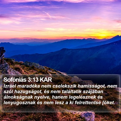 Sofóniás 3:13 KAR Bible Verse Image