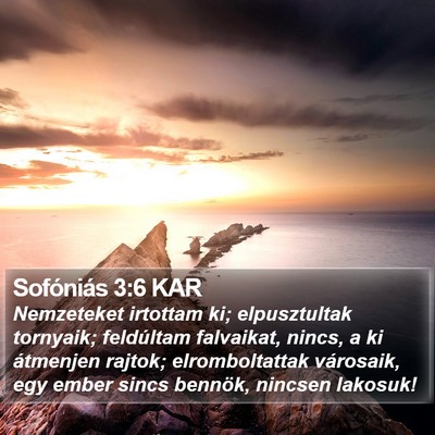 Sofóniás 3:6 KAR Bible Verse Image