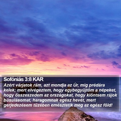 Sofóniás 3:8 KAR Bible Verse Image
