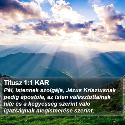 Titusz 1:1 KAR Bible Verse Image