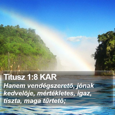 Titusz 1:8 KAR Bible Verse Image