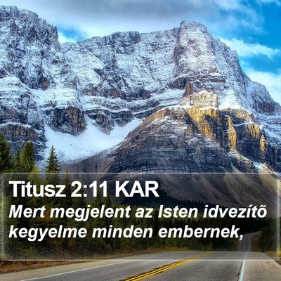 Titusz 2:11 KAR Bible Verse Image