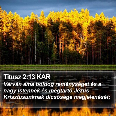 Titusz 2:13 KAR Bible Verse Image