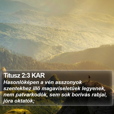 Titusz 2:3 KAR Bible Verse Image