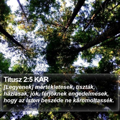 Titusz 2:5 KAR Bible Verse Image