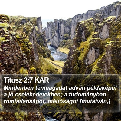 Titusz 2:7 KAR Bible Verse Image