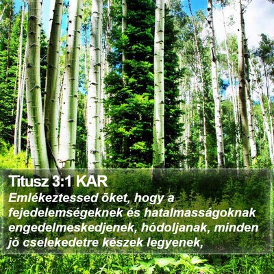 Titusz 3:1 KAR Bible Verse Image