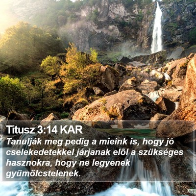 Titusz 3:14 KAR Bible Verse Image