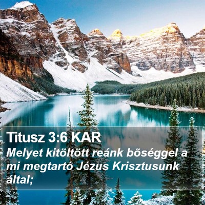 Titusz 3:6 KAR Bible Verse Image