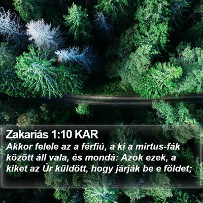 Zakariás 1:10 KAR Bible Verse Image