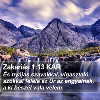 Zakariás 1:13 KAR Bible Verse Image