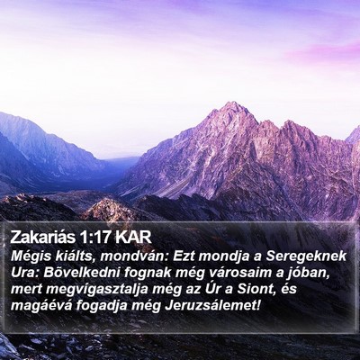 Zakariás 1:17 KAR Bible Verse Image