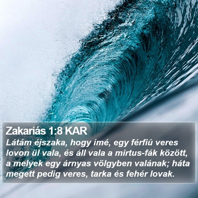 Zakariás 1:8 KAR Bible Verse Image