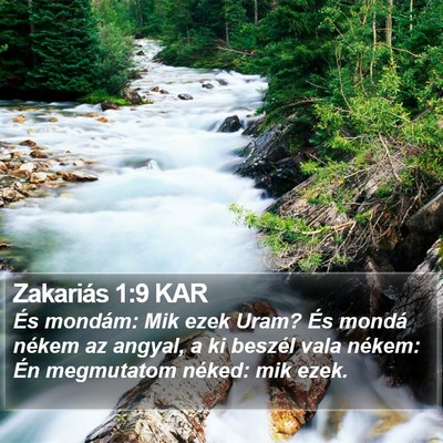 Zakariás 1:9 KAR Bible Verse Image