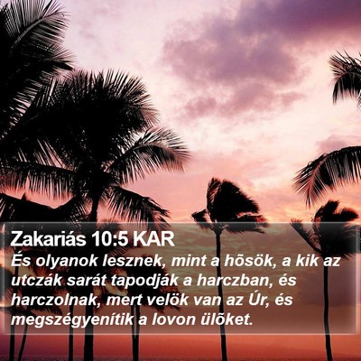 Zakariás 10:5 KAR Bible Verse Image