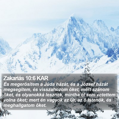 Zakariás 10:6 KAR Bible Verse Image