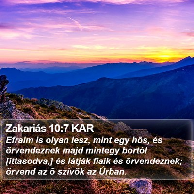 Zakariás 10:7 KAR Bible Verse Image