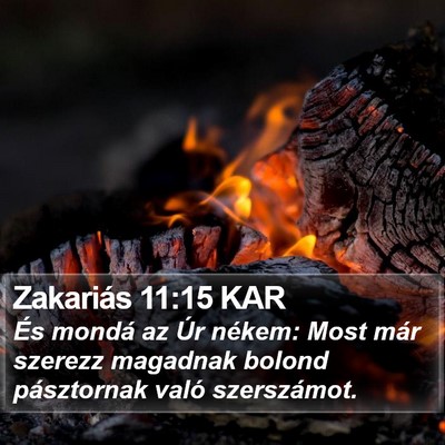 Zakariás 11:15 KAR Bible Verse Image