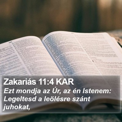 Zakariás 11:4 KAR Bible Verse Image