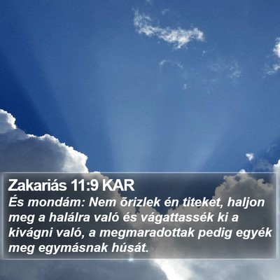 Zakariás 11:9 KAR Bible Verse Image