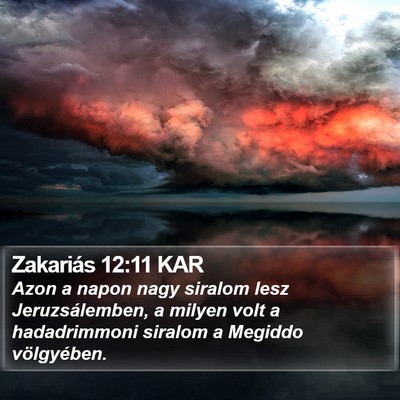 Zakariás 12:11 KAR Bible Verse Image
