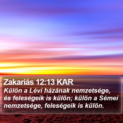 Zakariás 12:13 KAR Bible Verse Image
