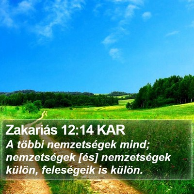 Zakariás 12:14 KAR Bible Verse Image