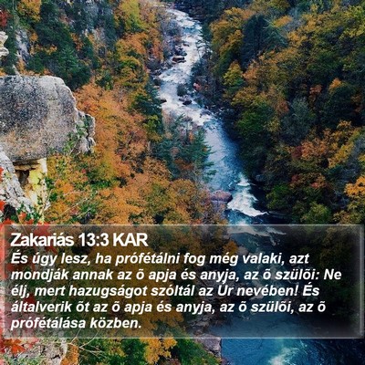 Zakariás 13:3 KAR Bible Verse Image