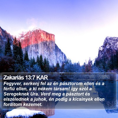 Zakariás 13:7 KAR Bible Verse Image