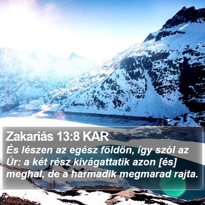 Zakariás 13:8 KAR Bible Verse Image