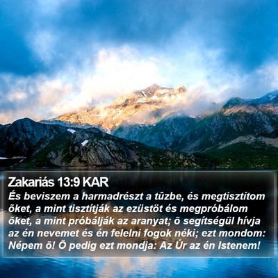 Zakariás 13:9 KAR Bible Verse Image