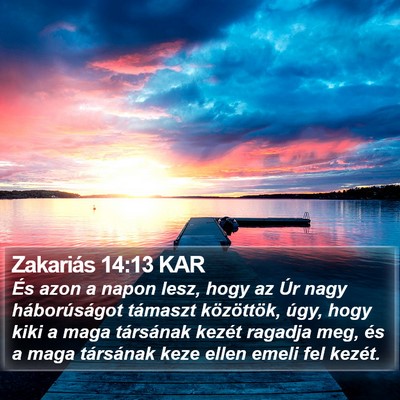 Zakariás 14:13 KAR Bible Verse Image
