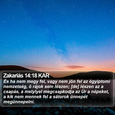 Zakariás 14:18 KAR Bible Verse Image