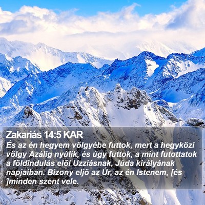 Zakariás 14:5 KAR Bible Verse Image