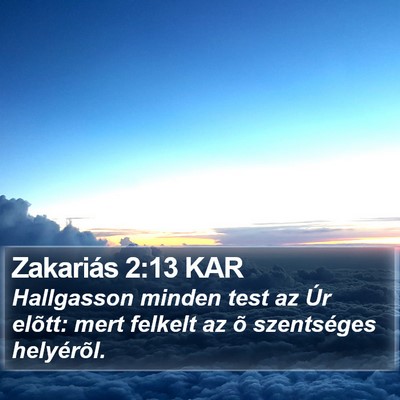Zakariás 2:13 KAR Bible Verse Image