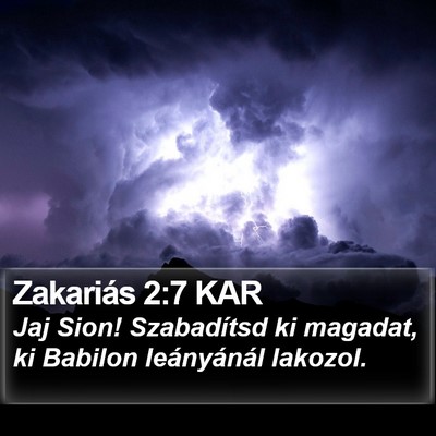 Zakariás 2:7 KAR Bible Verse Image